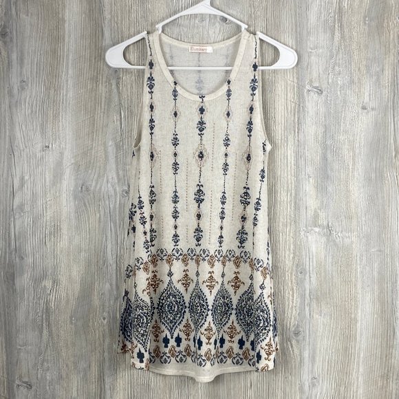 Eluminary Tops - Eluminary Beaded Sweater Tank Top Small